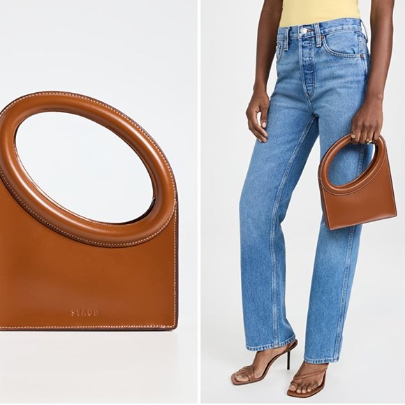 !sold! STAUD Limone Cutout Leather Top-Handle Bag - Picture 8 of 8